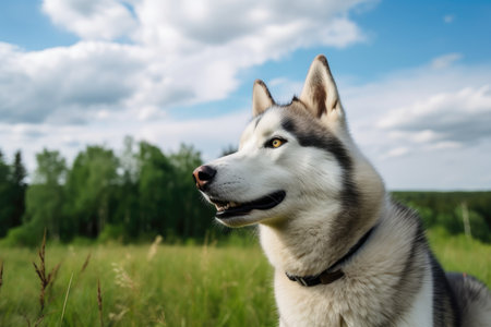 Siberian Husky portraitの素材