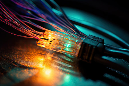 Fast access to the internet through optical fiber worldwideの素材