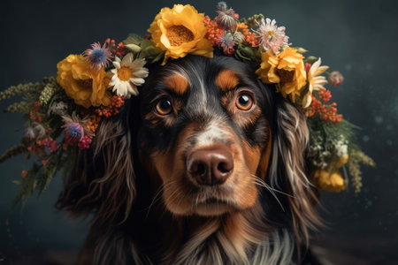 Canine floral headdressの素材