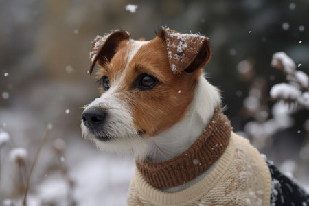 Jackrussell conclude winter motifの素材