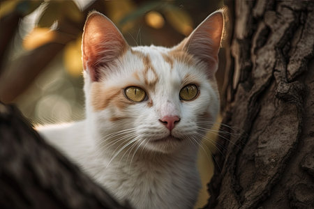 feline in a treeの素材