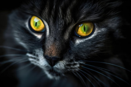 picture of a cat with golden eyesの素材