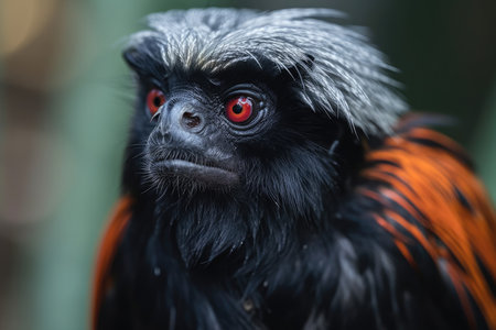 Tamarin with a red hand (Saguinus midas)の素材
