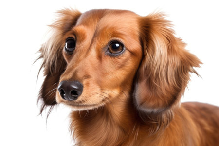 Dachshund isolated on white backgroundの素材