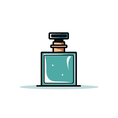 Vector of a perfume bottle icon isolated on a white backgroundのイラスト素材