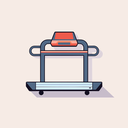 Vector of a flat icon of a treadmill for fitness and exerciseのイラスト素材