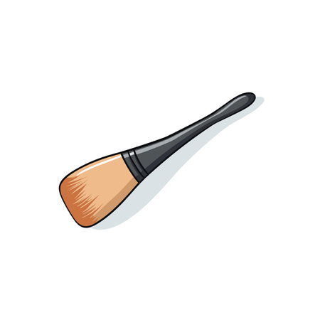 Vector of a black-handled brush on a white backgroundのイラスト素材