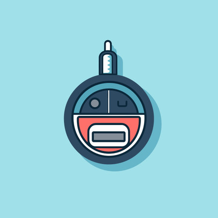 Vector of a clock with a face insideの素材