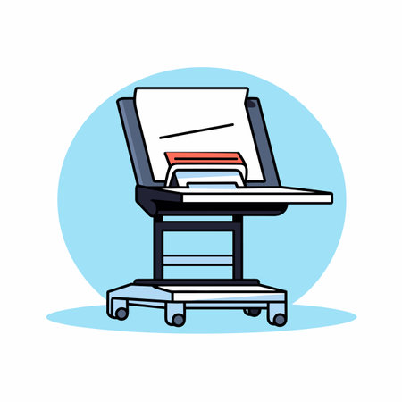 Vector of a laptop computer on a tableの素材