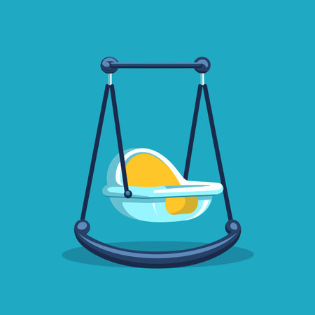 Vector of an egg in a bowl on a swing - flat icon vector illustrationの素材