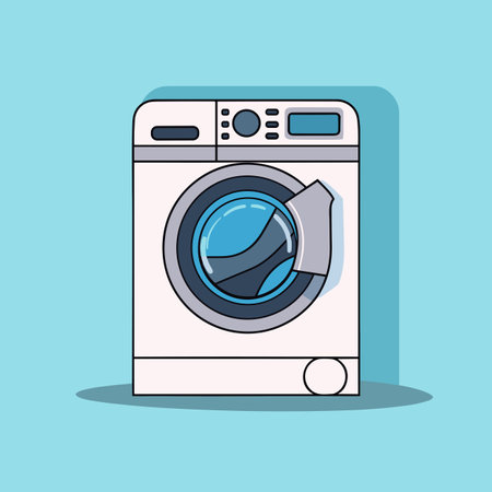 Vector of a washing machine with the door openのイラスト素材