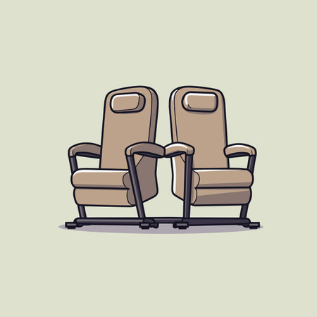 Vector of two chairs in a flat and minimalist styleの素材
