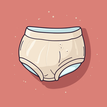 Vector of a pair of underwear on a pink backgroundの素材