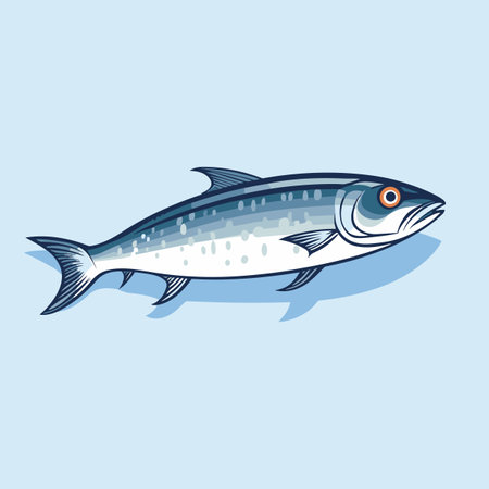 Vector of a fish swimming in waterの素材