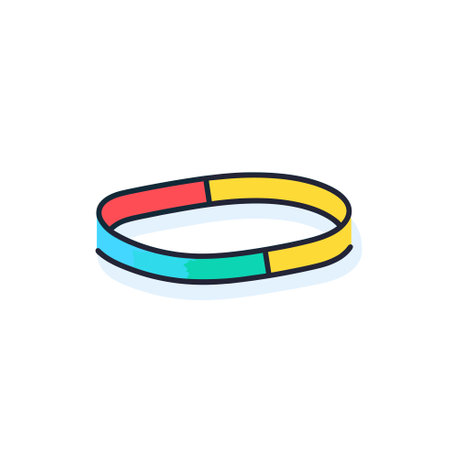 Vector of a vibrant and stylish bracelet against a clean white backgroundのイラスト素材
