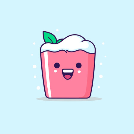 Vector of a glass filled with vibrant green liquid on a clean white backgroundのイラスト素材