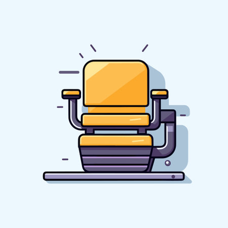 Vector of a yellow office chair, perfect for adding a pop of color to your workspaceのイラスト素材