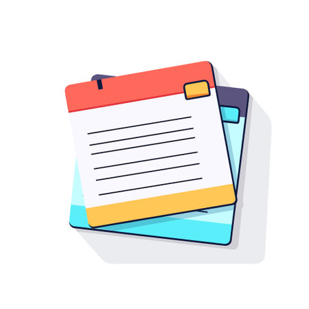 Vector of a clipboard with a blank piece of paper on topのイラスト素材