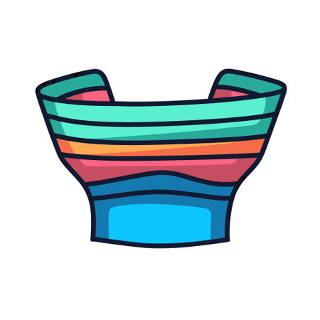 Vector of a vibrant and stylish hat illustration on a clean white backgroundのイラスト素材