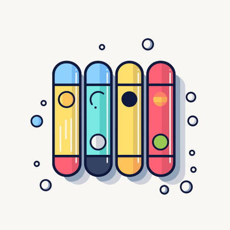 Vector of a colorful and diverse collection of vector icons in a circular formationのイラスト素材