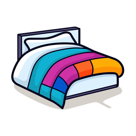 Vector of a colorful comb with pink and blue bristles on a white backgroundのイラスト素材