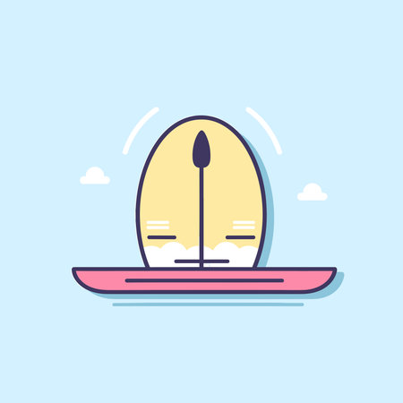 Vector of an egg sitting on a plate with a lamp on top of itのイラスト素材