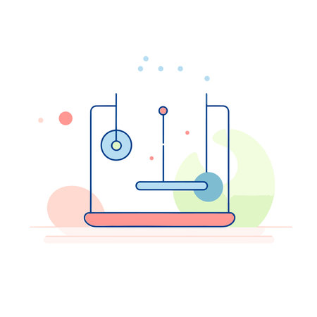 Vector of a flat icon of a clock displayed on a computer screenのイラスト素材
