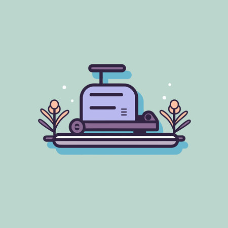 Vector a machine sitting on a table, symbolizing productivity and modern technologyのイラスト素材