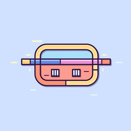 Vector of a flat line icon of a beltのイラスト素材