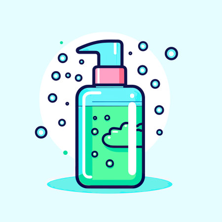 Vector of a soap bottle with a convenient pump dispenserのイラスト素材