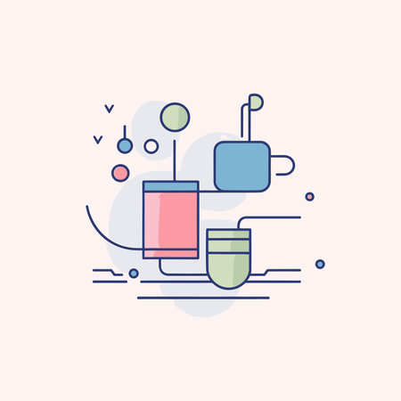 Vector of a collection of line drawings in various shapes and sizesのイラスト素材