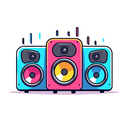 Vector of a cute cartoon bathtub filled with colorful soap bubblesのイラスト素材