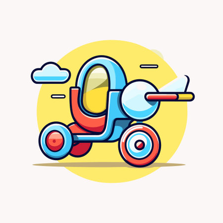 Vector of a vibrant bicycle tire against a clean white backdropのイラスト素材