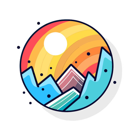 Vector of four colorful bowls with adorable cats sitting insideのイラスト素材