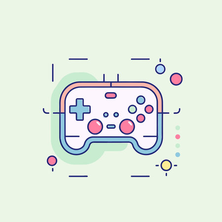 Vector of a video game controller with a cross iconのイラスト素材