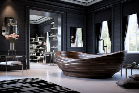 Contemporary bathroom with chic insideの素材