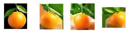 Clementine against transparent backgroundの素材