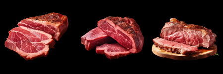 Png Set smoked beef transparent backgroundの素材