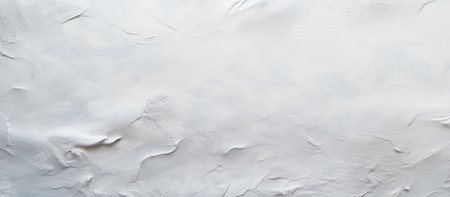 Closeup White wall with textured surface resembling frozen waves in winterの素材