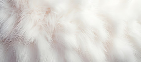 Close up of soft white fur texture, resembling wood flooring or peach woolの素材