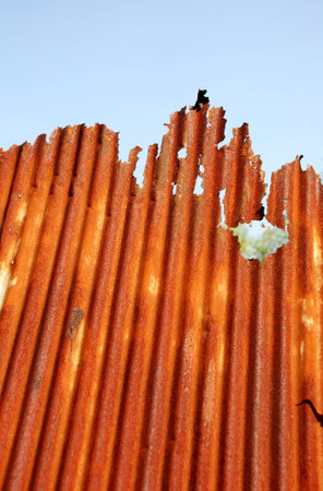 rustic metal sheetの写真素材