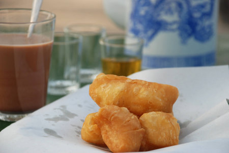 Deep - fried dough stick  a kind of Chinese flour sweetmeat