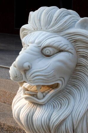 Chinese lion sculptureの写真素材