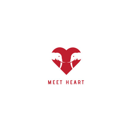 Heart icon with Combination Objectのイラスト素材