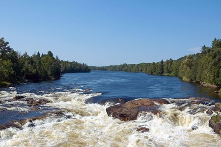 Falls on the a riverの写真素材