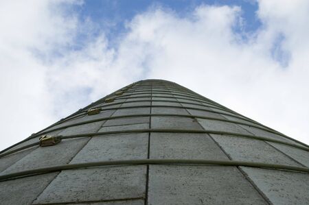 Farm Silo and Skyの写真素材