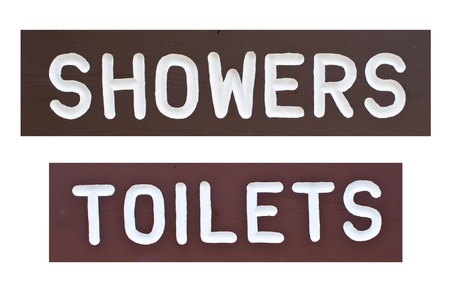 Toilet and Shower signsの写真素材