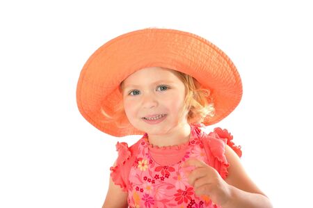 Dressed up girl, ready to goの写真素材