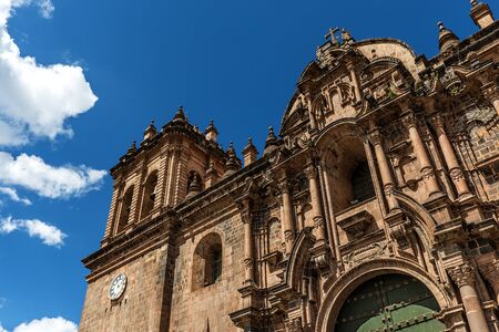 Detail of the faade of the Cusco Cathedral, Cusco, Peruの素材 [FY31047121200]