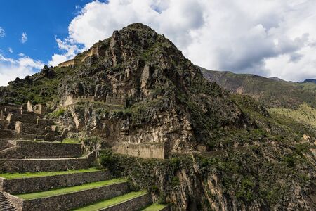 Ollantaytambo ruins, in the Sacred Valley, Peruの写真素材